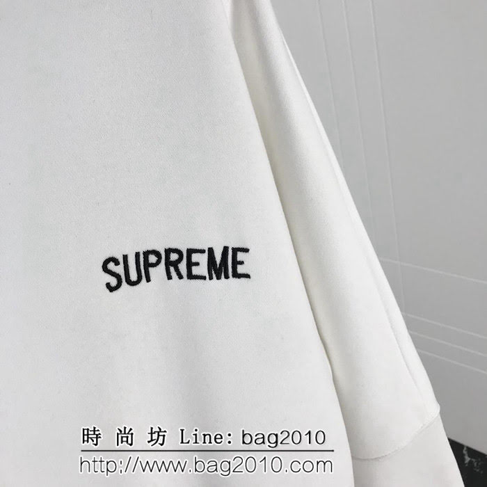 SUPREME 正品打板 18秋冬新款 白色加絨 男款衛衣 ydi1819